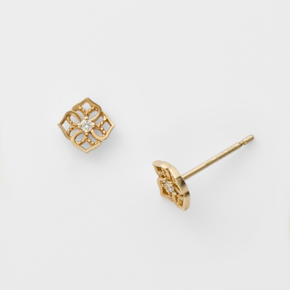 ♡月曜限定♡【agete】ゴールドツイストデザインフープピアス