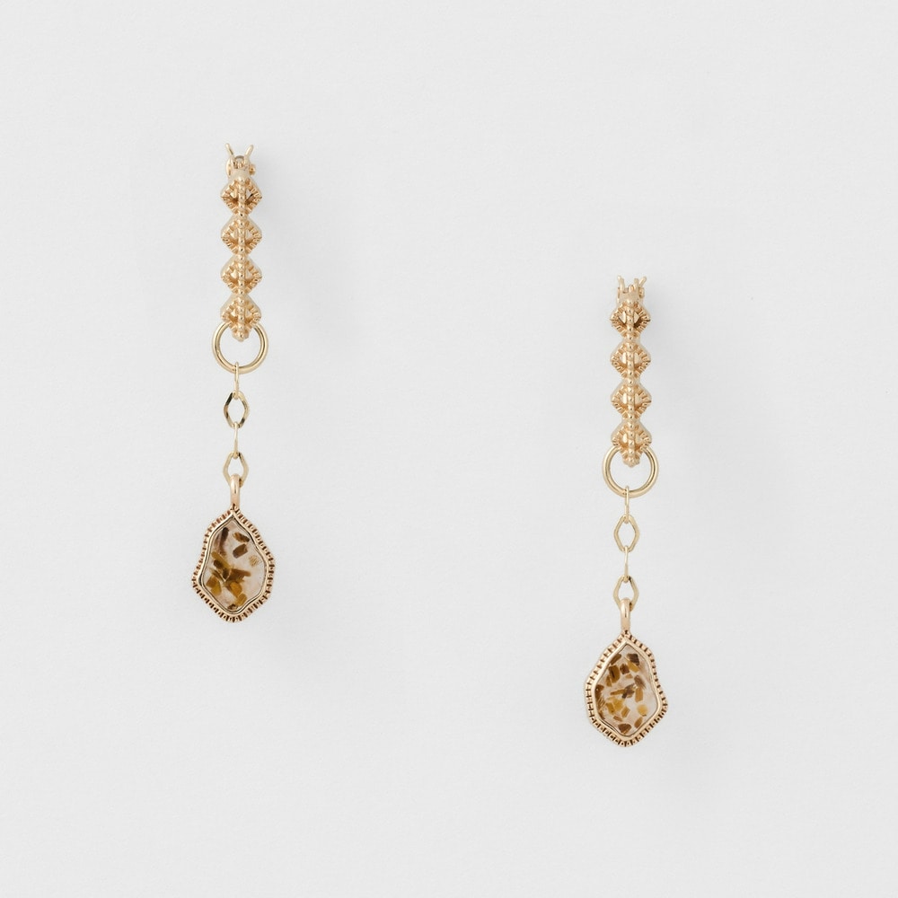 Amazon.co.jp: [アガット] agete 【K10ゴールドフープピアス