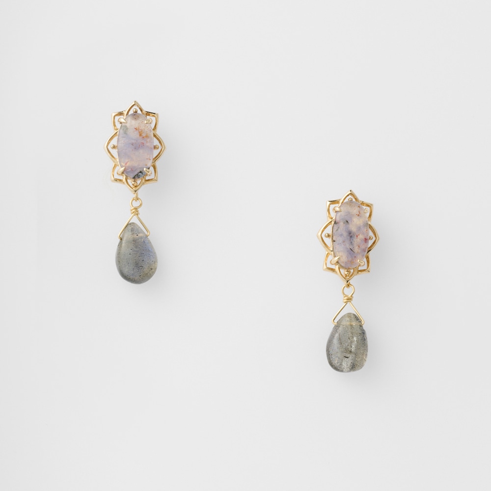 K10ラブラドライトピアスチャーム｜ピアスチャーム｜アガット 公式