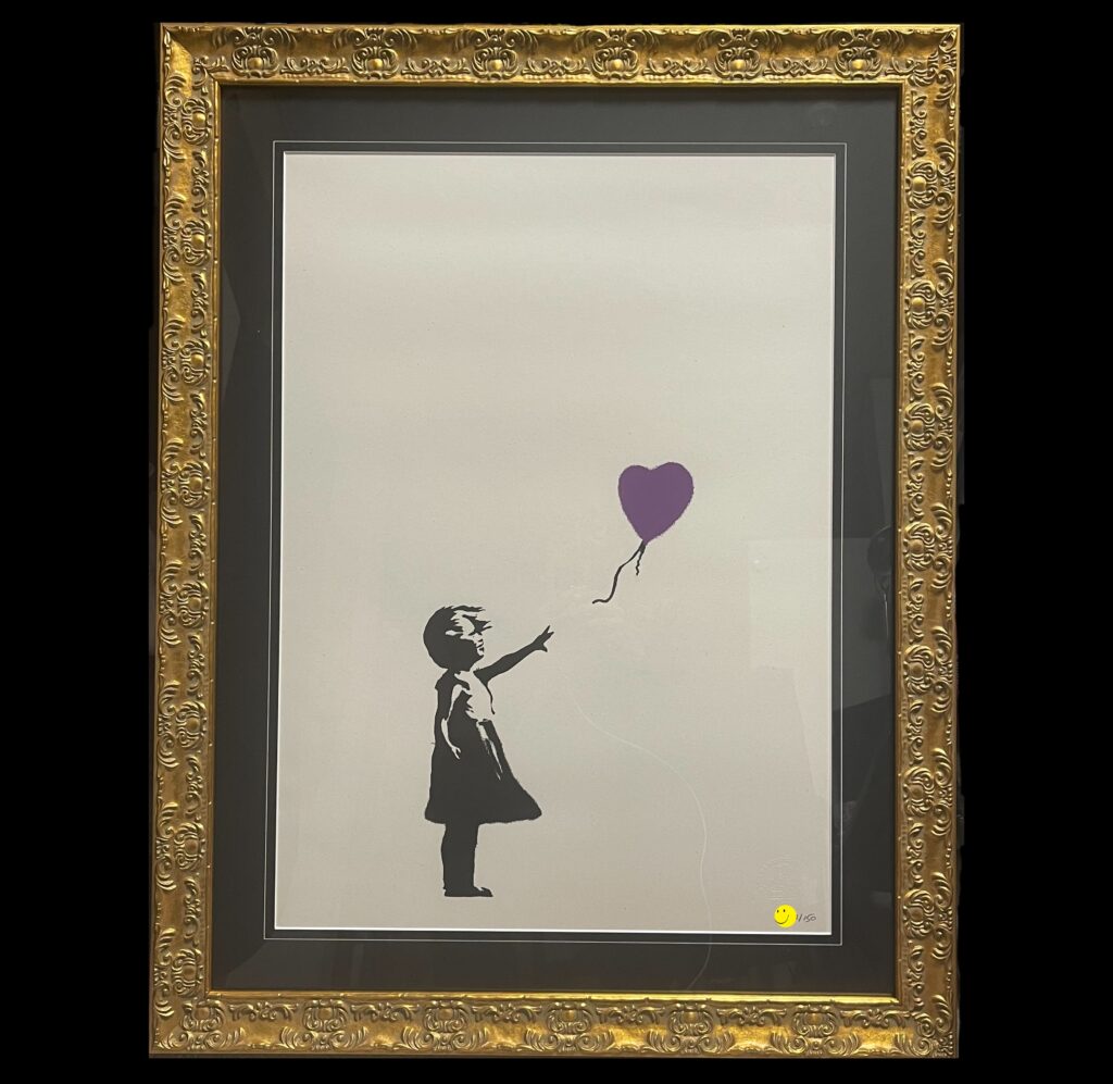 BANKSY Girl with Balloon PINK WCP特別版 COA