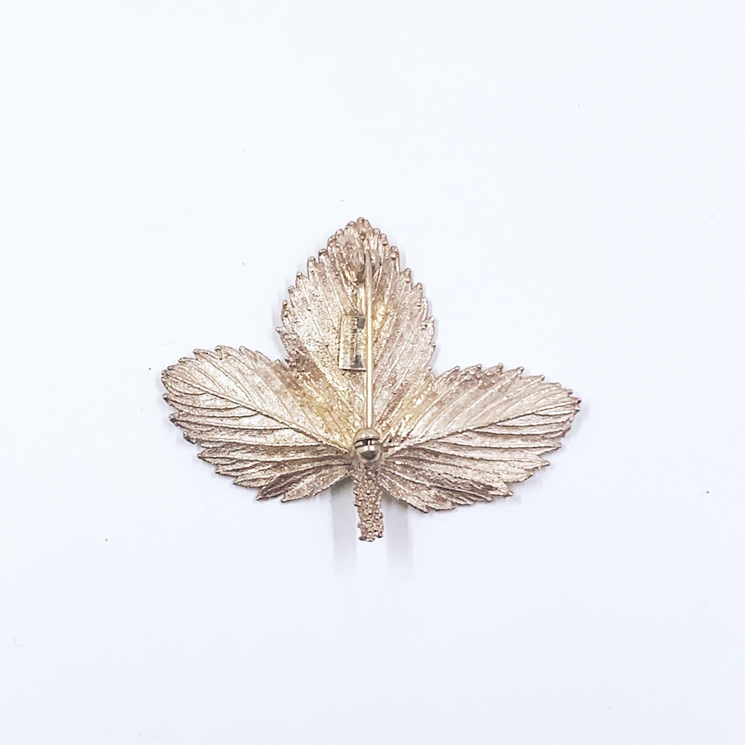 Vintage Flora Danica Modernist Silver Leaf Brooch – adjanidesigns