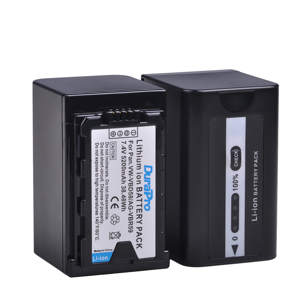 5200mAh VW-VBD58 VW VBD58 Battery with Charger for Panasonic AG