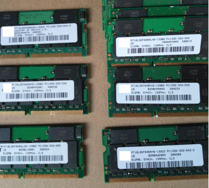 512MB Memory 144Pin SO-DIMM SDRAM PC133 512M RAM 100% OK Original