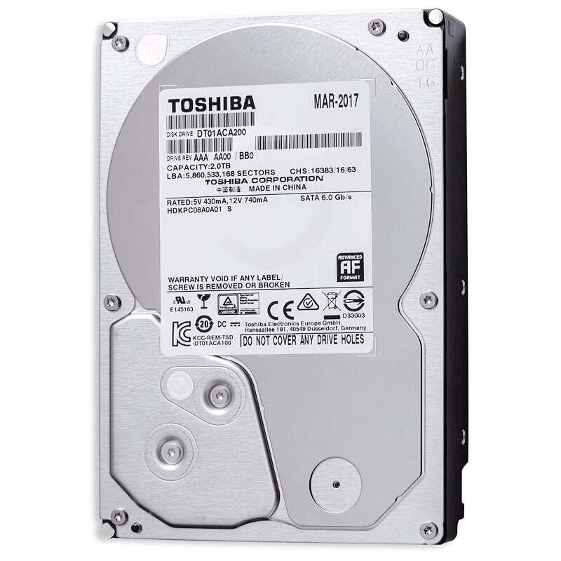 TOSHIBA 2TB Hard Drive Disk 2000GB 2 TB Internal HD HDD Harddisk