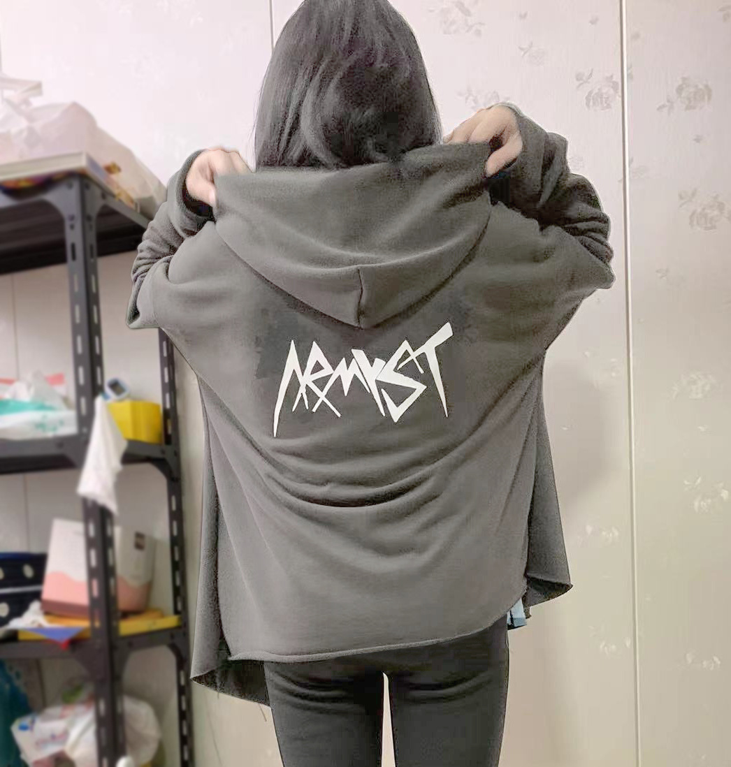 Kpop armyst zip cotton hoody jungkook New Oversized Hoodies women
