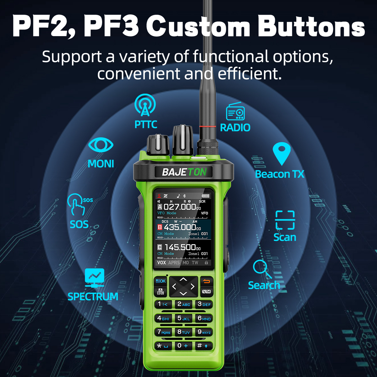 BAJETON BJ-9000ハンディー無線機 受信専用機(送信不可
