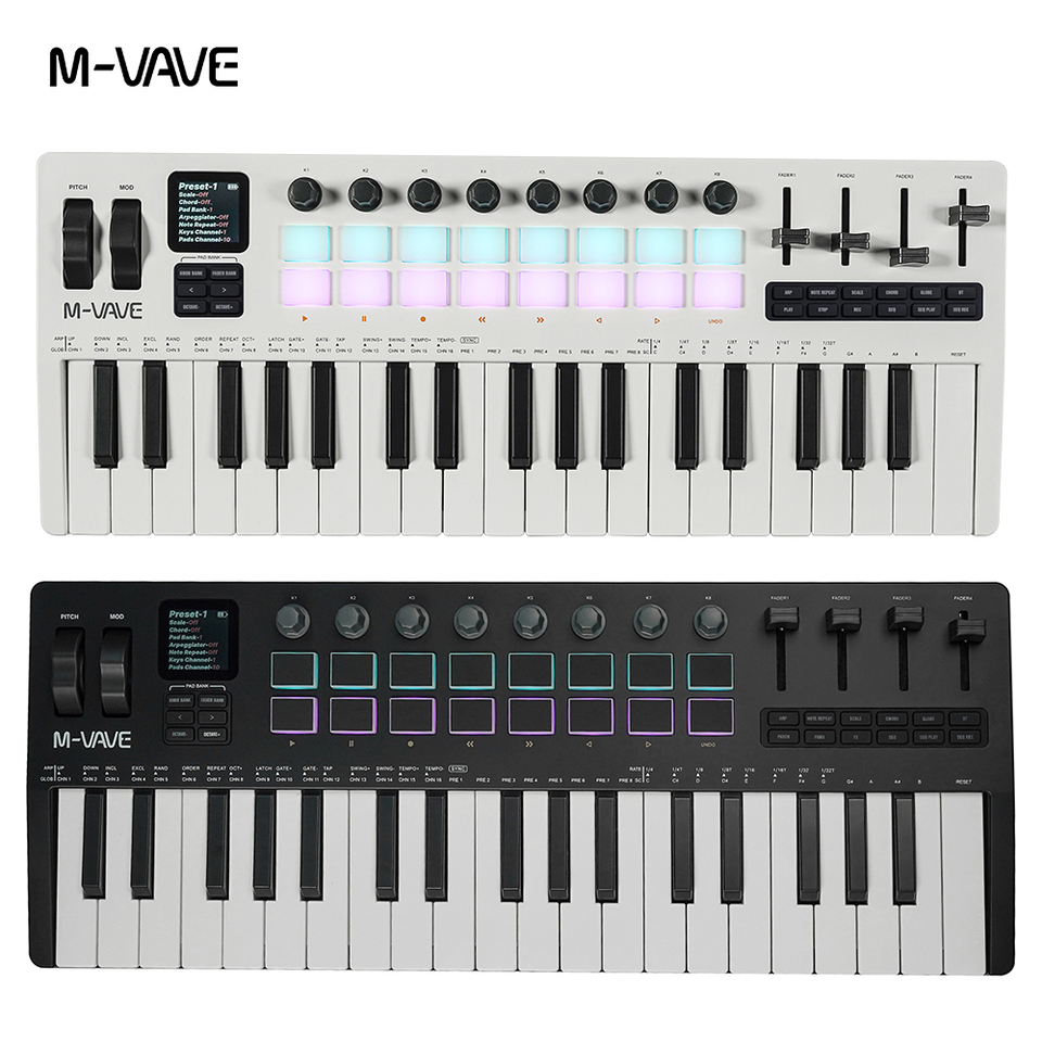 M-VAVE SMK-37 Pro 新しいワイヤレス MIDI キーボード オールインワン