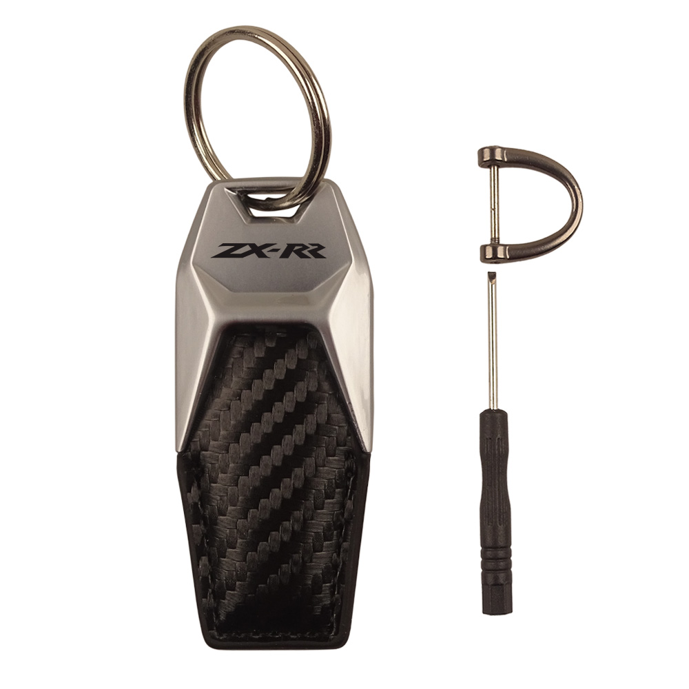 カワサキモーターサイクルキーホルダーメタルレザーとカーボン