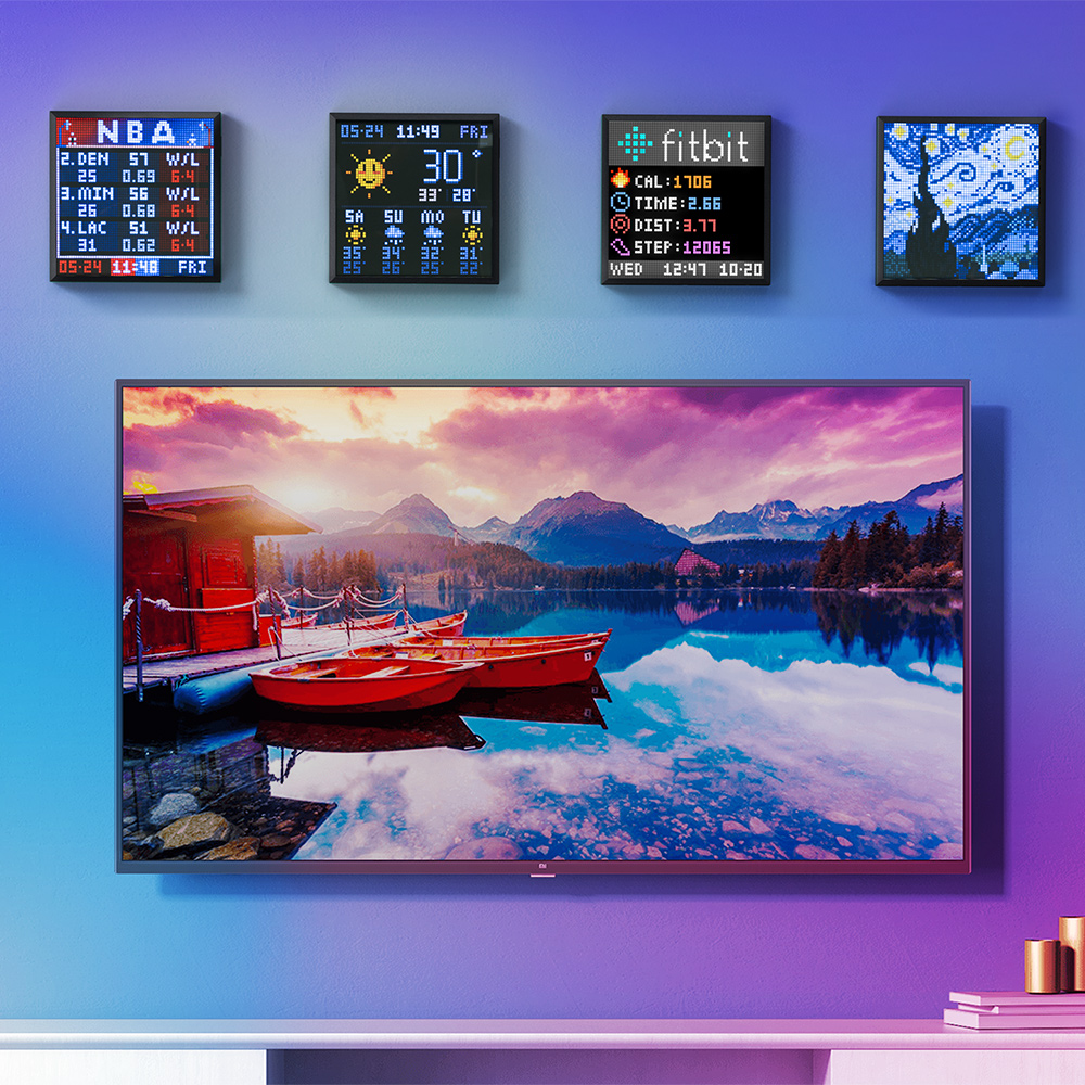 DIVOOM-アプリケーション制御付きデジタル額縁,64x64ピクセルLEDパネル