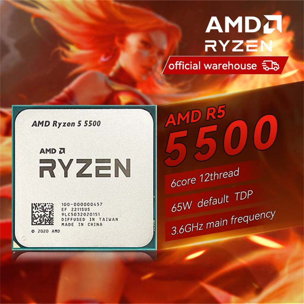 AMD Ryzen 5 5500 CPU Processor R5 5500 100% Brand New 6-Core