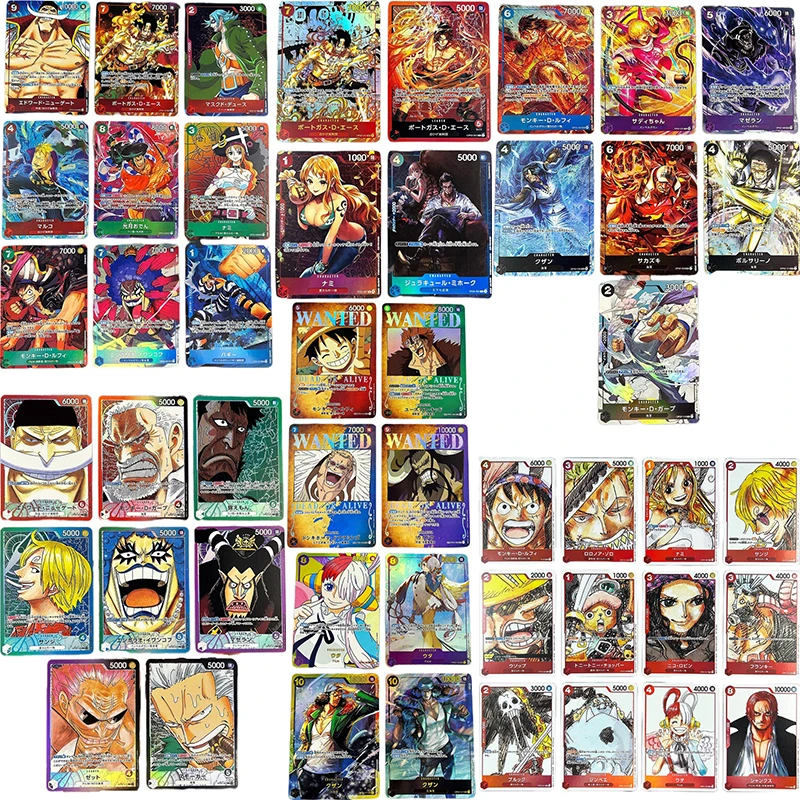 48pcs/set One Piece OP02 TCG OPCG Replica Luffy Shanks Ace Edward