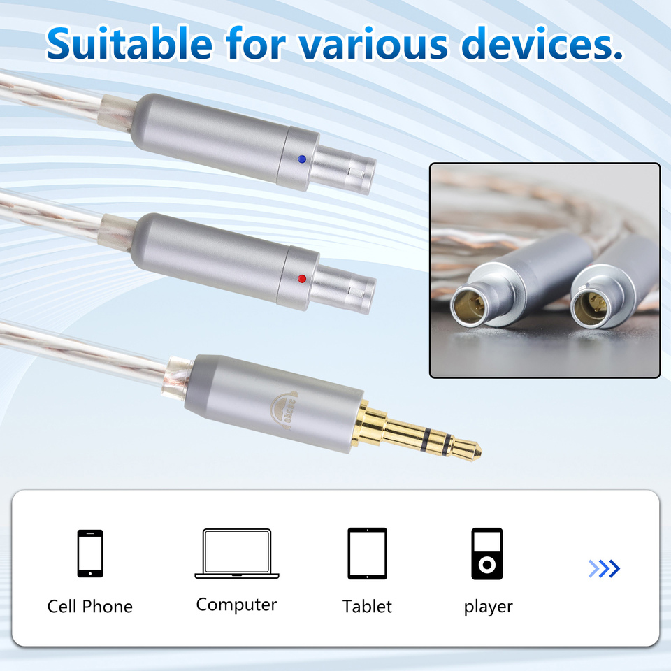 Sennheiser用のokscバランス型イヤホンケーブルHd800 hd800s hd820 dmo