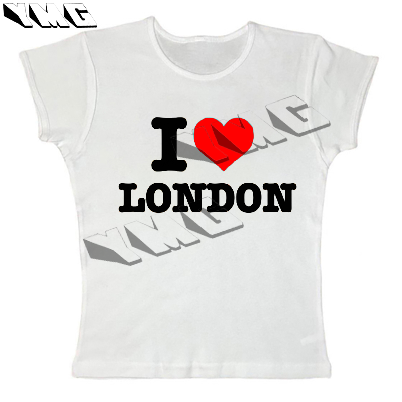 I Love LONDON Women's T-shirt Harajuku Short Sleeve Top American