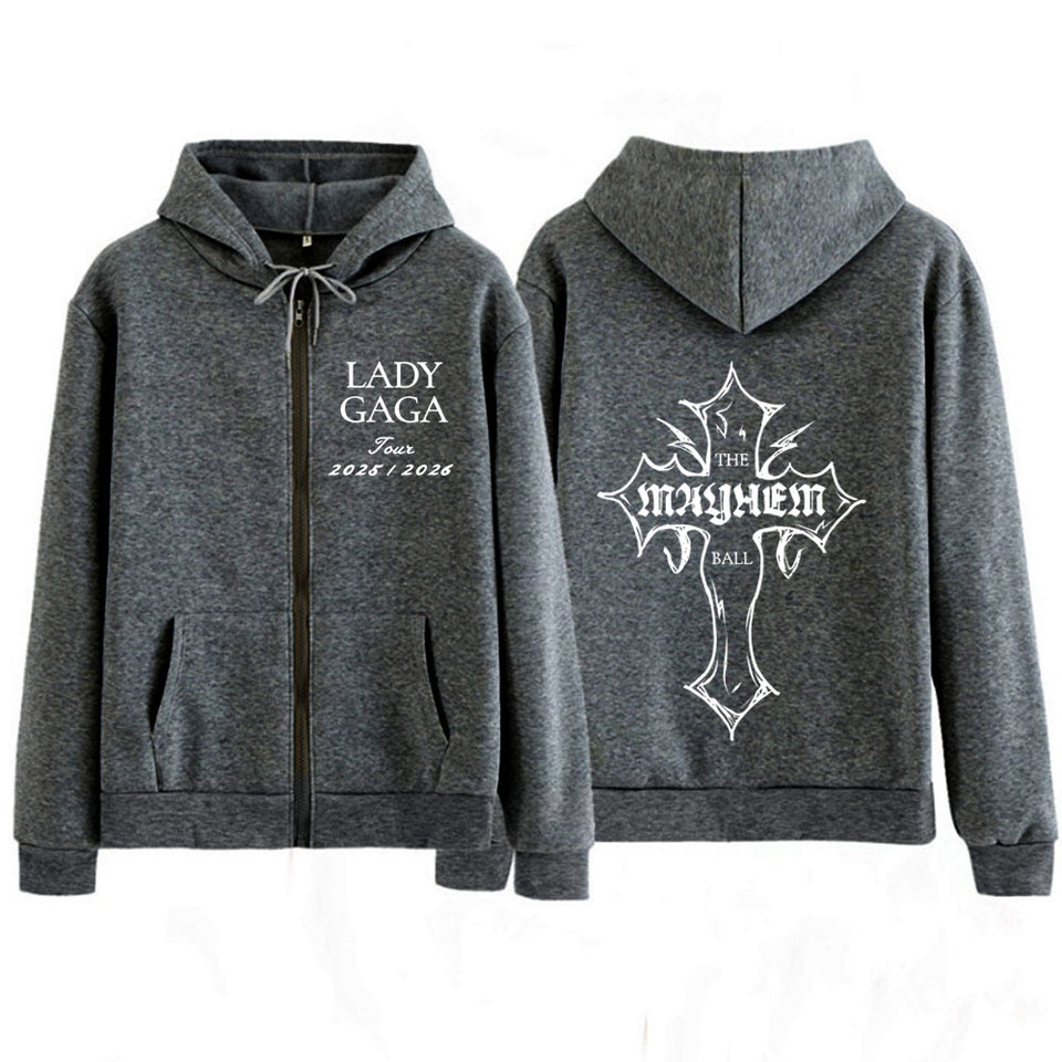 Lady Gaga The Mayhem Ball Tour 2025 Zipper Hoodie Men Women