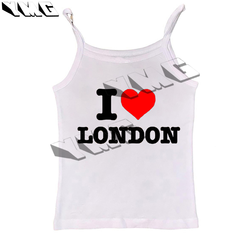 I Love LONDON Women's T-shirt Harajuku Short Sleeve Top American