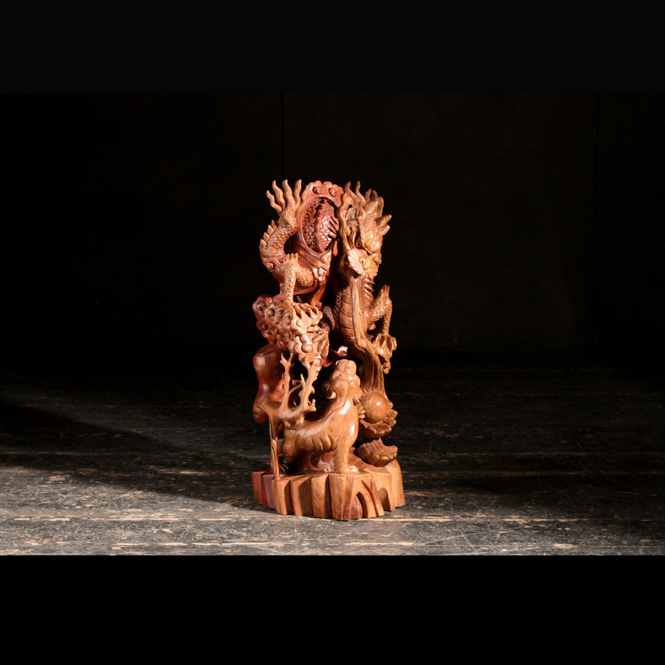 木彫 龍と虎 E0359 – 赤富士竜市オンラインショップ｜リメイク和家具