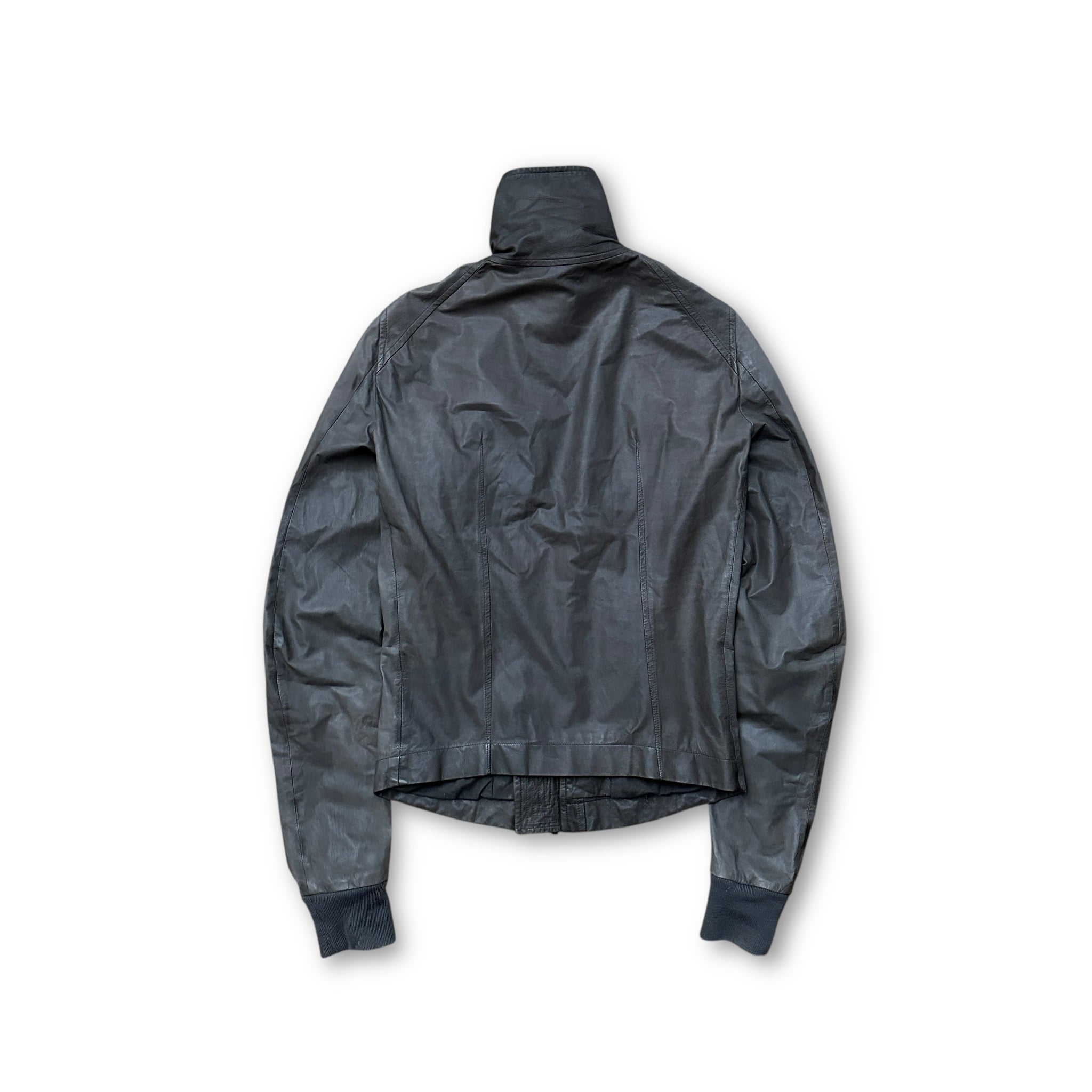 Rick Owens Vintage Intarsia Lamb Leather Jacket - Ākaibu Store