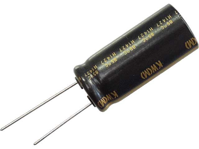 オーディオ用電解コンデンサー2200μF50V85℃ ニチコンKW: 受動部品 秋月