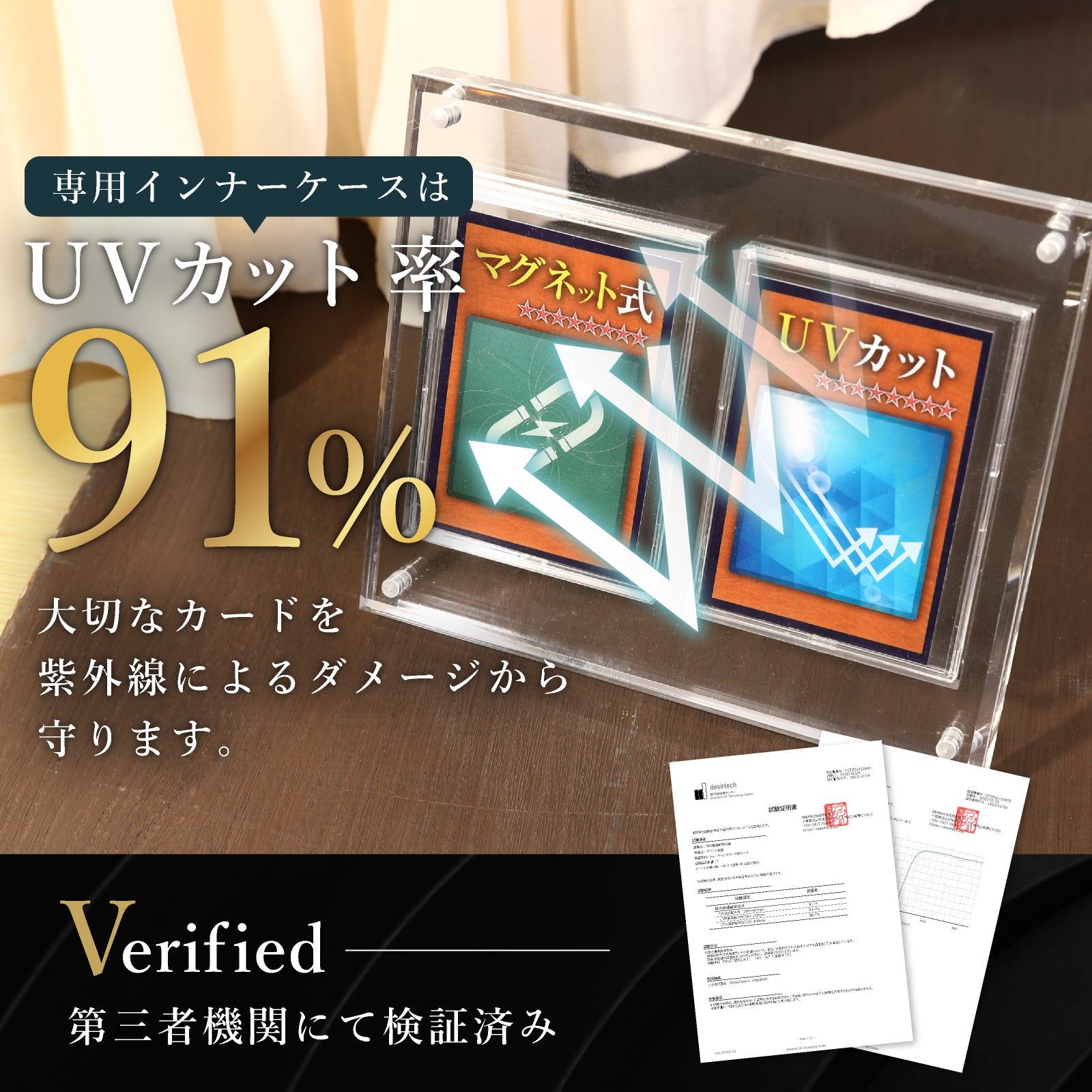 厚さ1.8㎝の高級仕様】UVカット マグネット式 スクリューダウン 2連