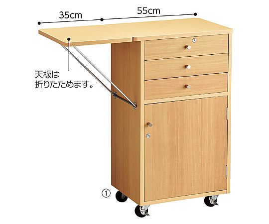 綾野製作所 木製電話台・ファックス台 ダークブラウン 綾野製作所 木製