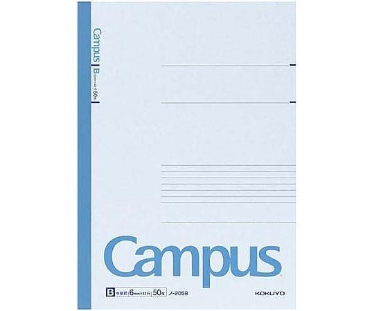 61-0574-27 キャンパスノート A4 B罫6mm 40枚 ﾉ-201B 【AXEL】 アズワン