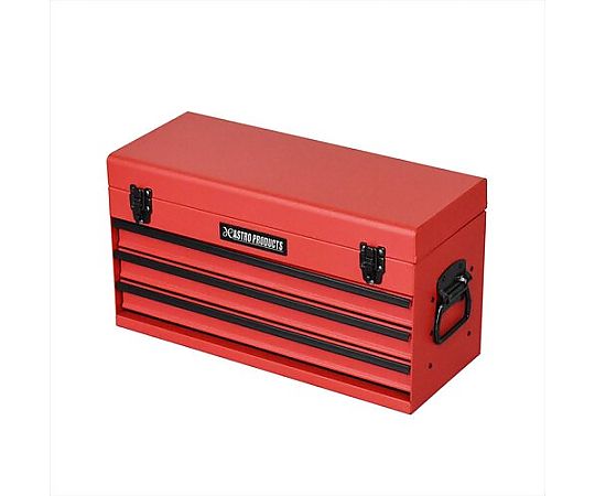 63-9364-38 ツールボックス 3段 ベアリング レッド TB763