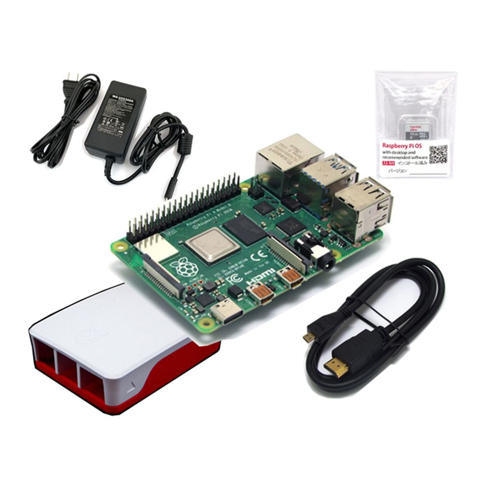 64-8876-40 Raspberry Pi 4B （4GB） スターターセット/レギュラー PD