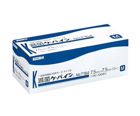 7-4557-12 滅菌ケーパイン 100枚入 75×75mm No.7164 【AXEL】 アズワン