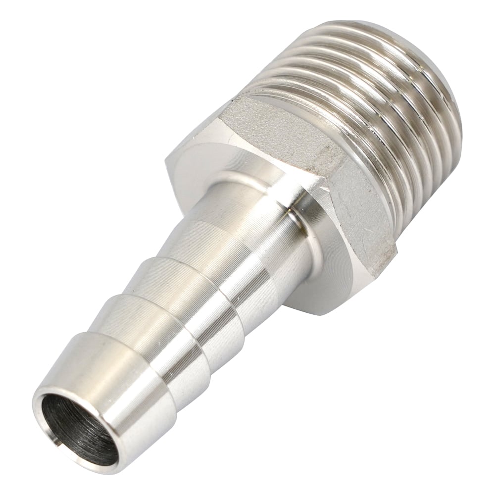 1-9542-08 六角ホースニップル（ステンレス製） 1/2PT-12.7 【AXEL