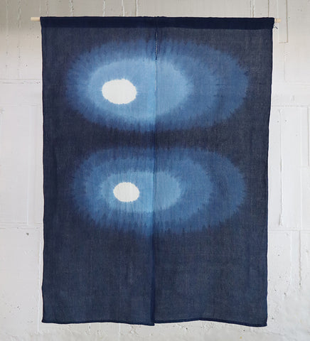 のれん【未使用】藍染四段グラデーション 楽天市場】阿波藍染 暖簾