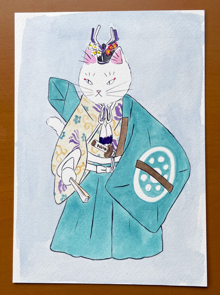 日本画 二井栄逸 勧進帳 弁慶 絹本 能画 日本画 二井栄逸 勧進帳 弁慶