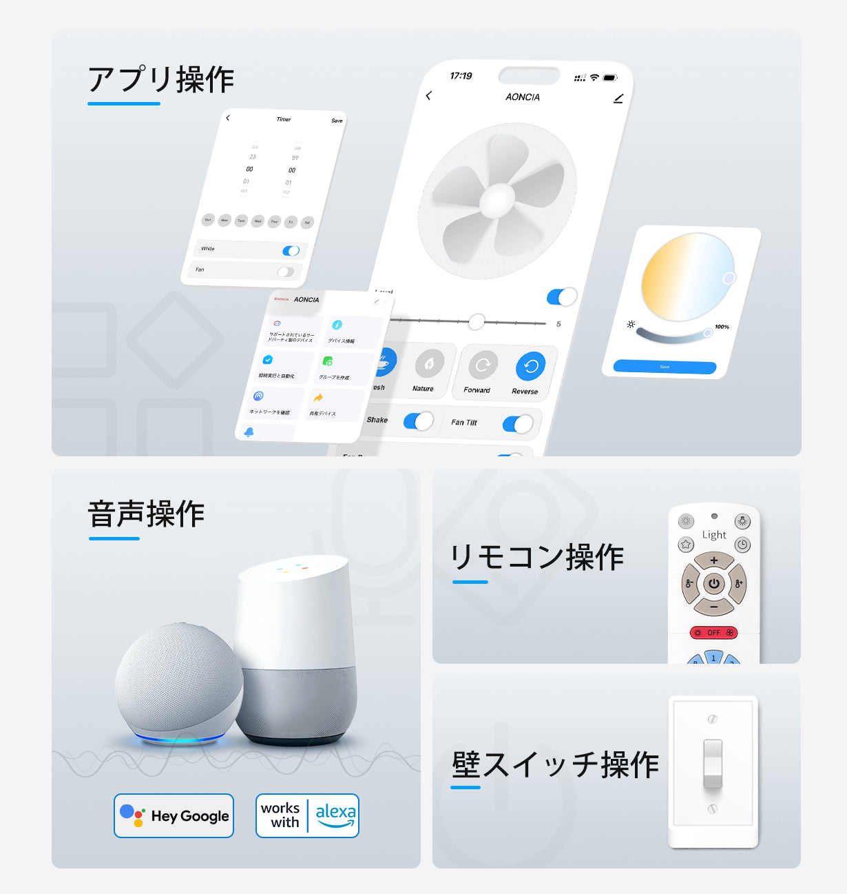 AONCIA Lumaflow2 照明ちらつきあり LumaFlow 照明+送風+空気循環