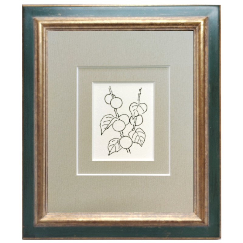 ☆坂本直行☆「木の実」水彩画 八ツサイズ 新品額！ ☆坂本直行