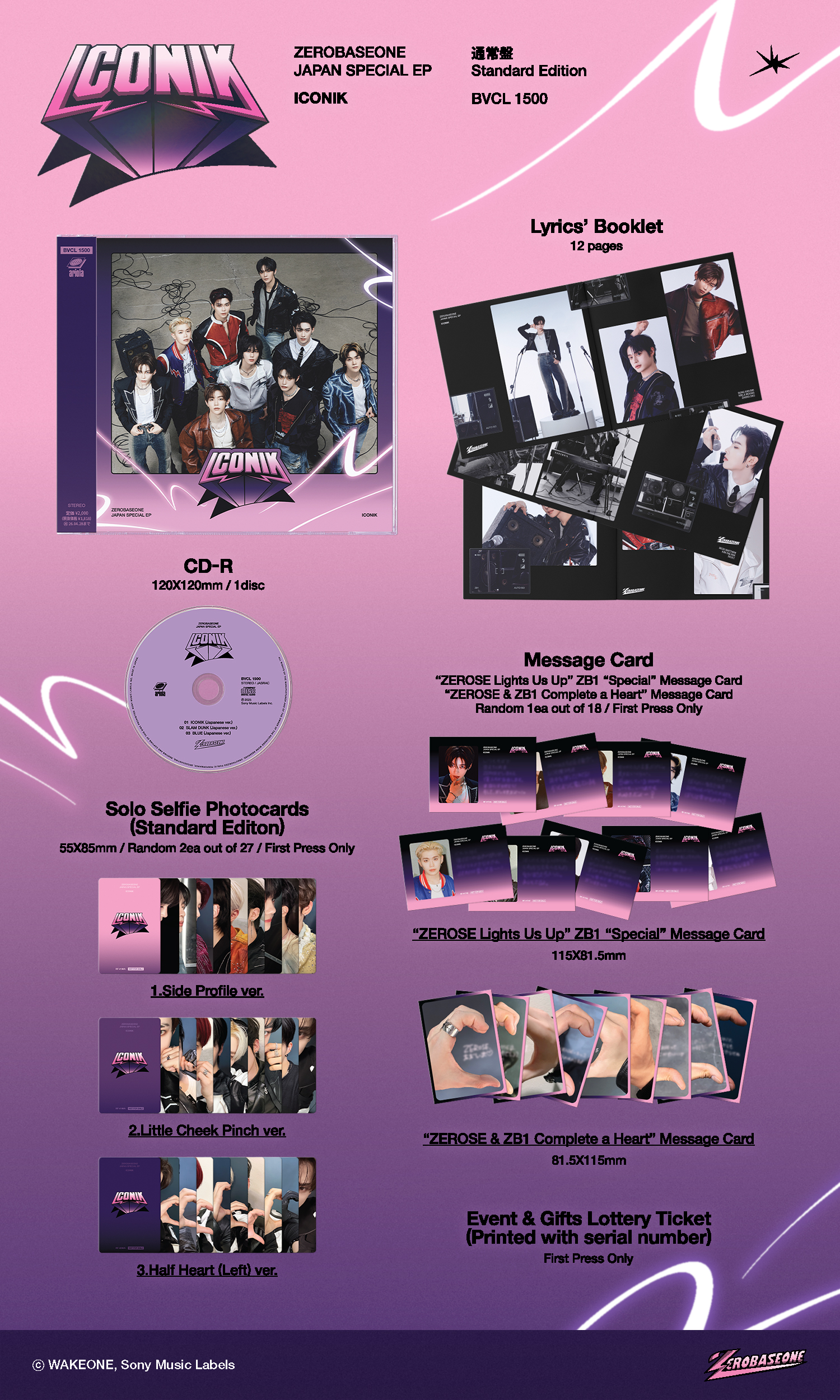 ZEROBASEONE ハンビン 直筆サイン入りポストカード ICONIK H賞