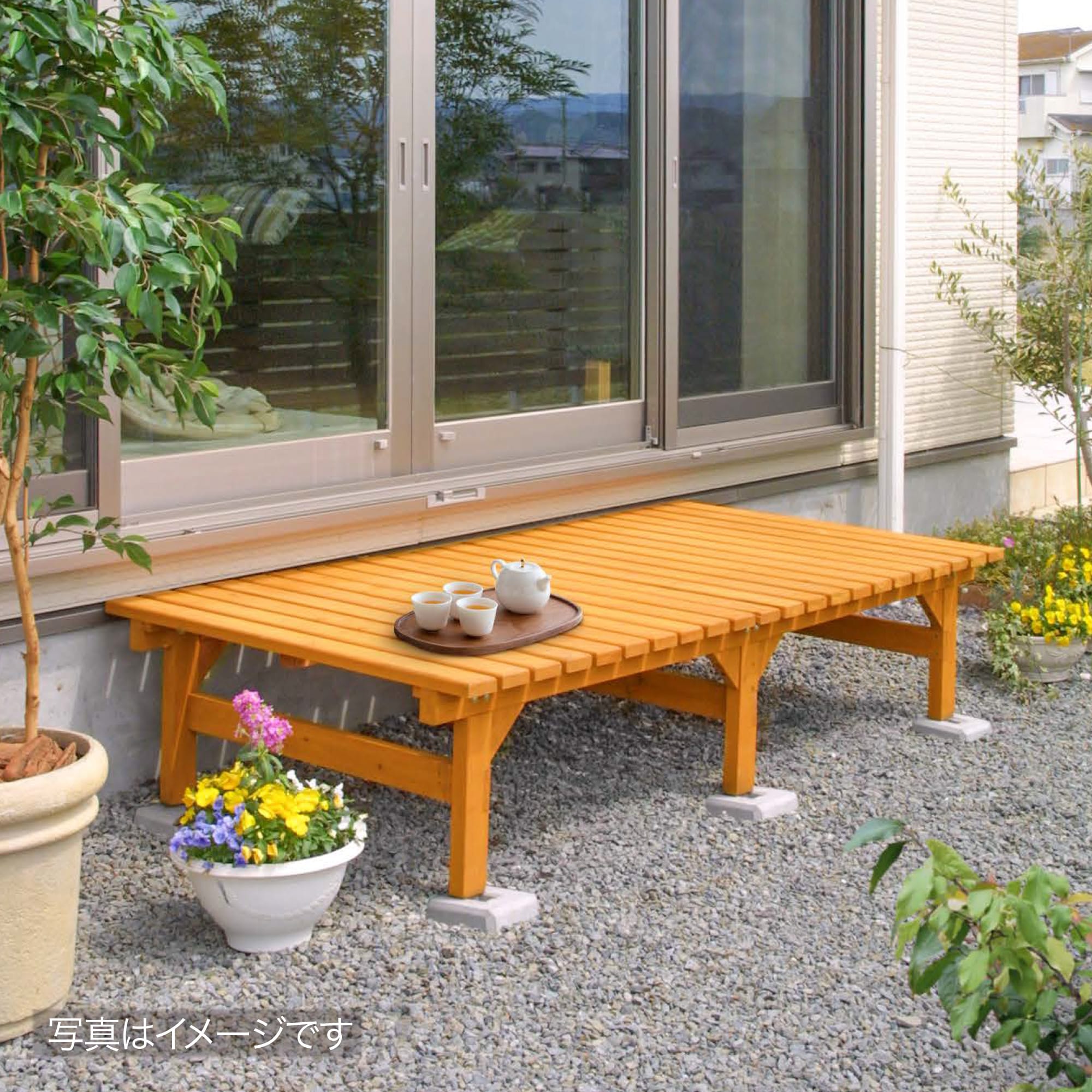 ウッディーDX縁台 ナチュラル 1800×900 /B(180×90cm): テーブル