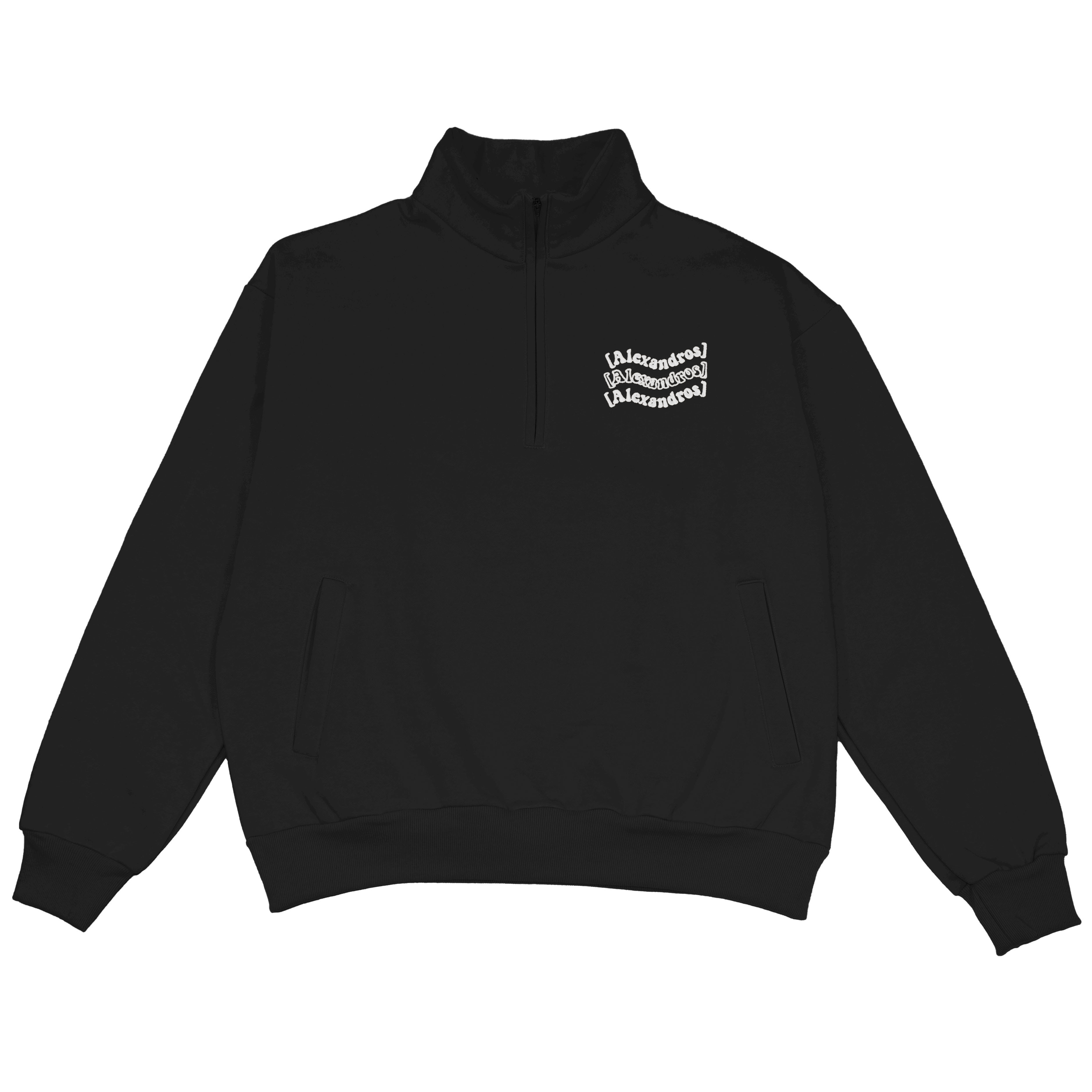 2022 W Half Zip Sweat (Black) | [Alexandros] | ［Alexandros