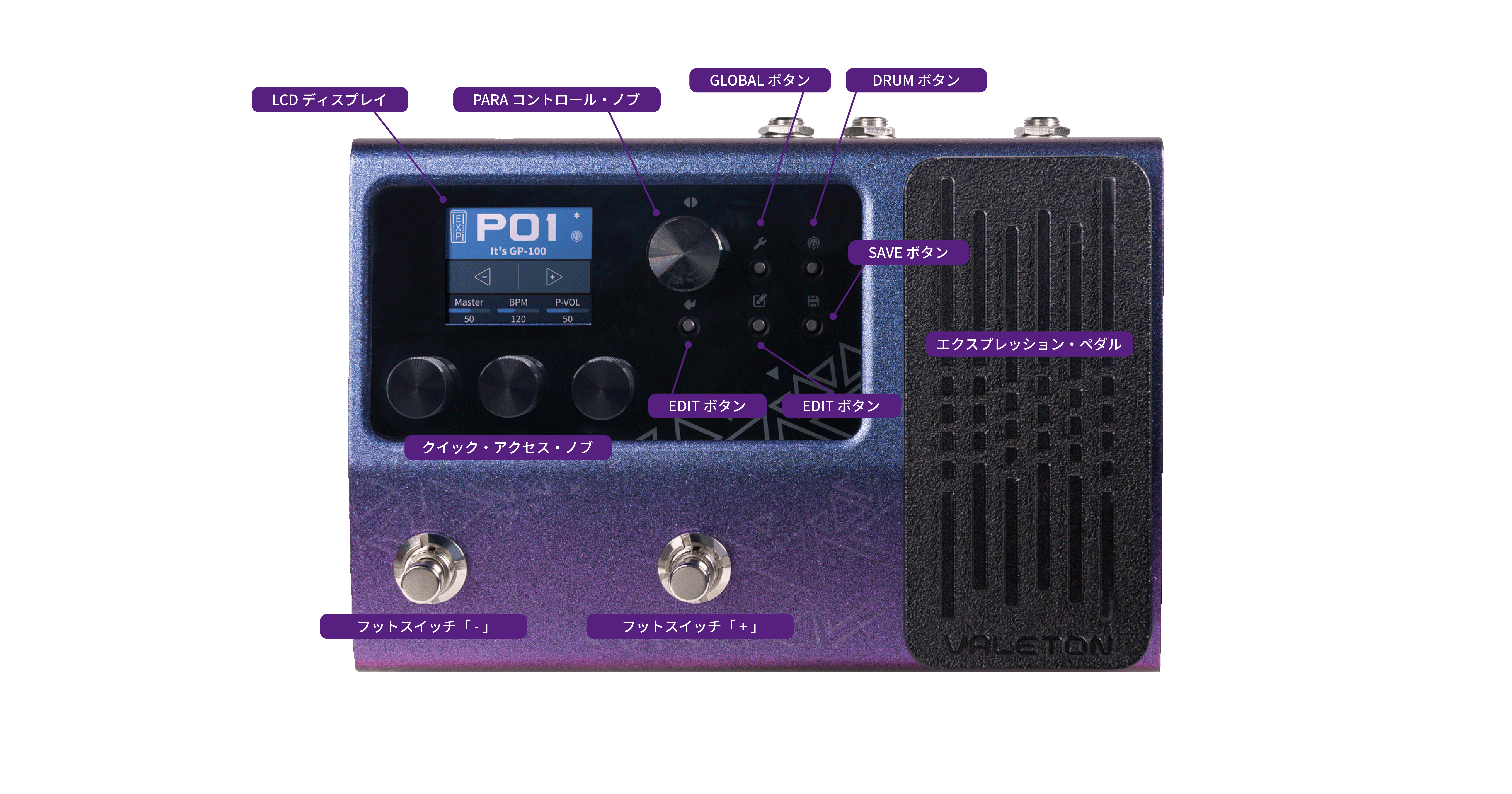 VALETON | GP-100VT | マルチ・エフェクター | 製品情報