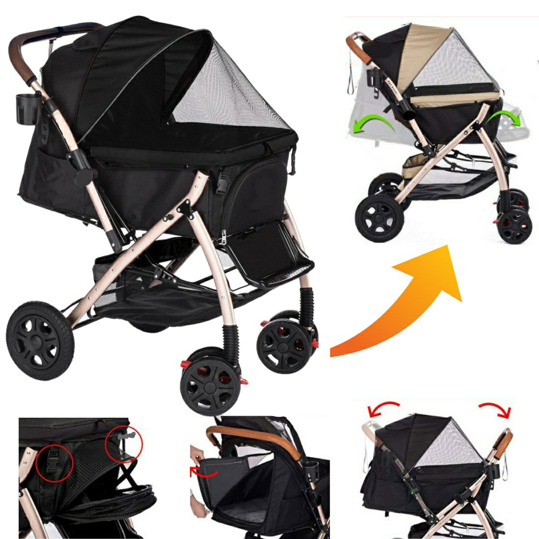 公式】犬用 ペットカート ALLWAN ペットストローラー オールワン