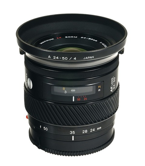 The Minolta AF 24-50 mm f/ 4 Lens. Specs. MTF Charts. User Reviews.