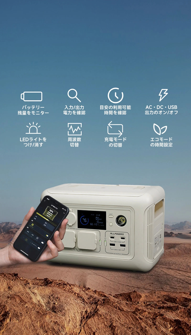 ALLPOWERS ポータブル電源R600 太陽光発電セット – ALLPOWERS公式サイト