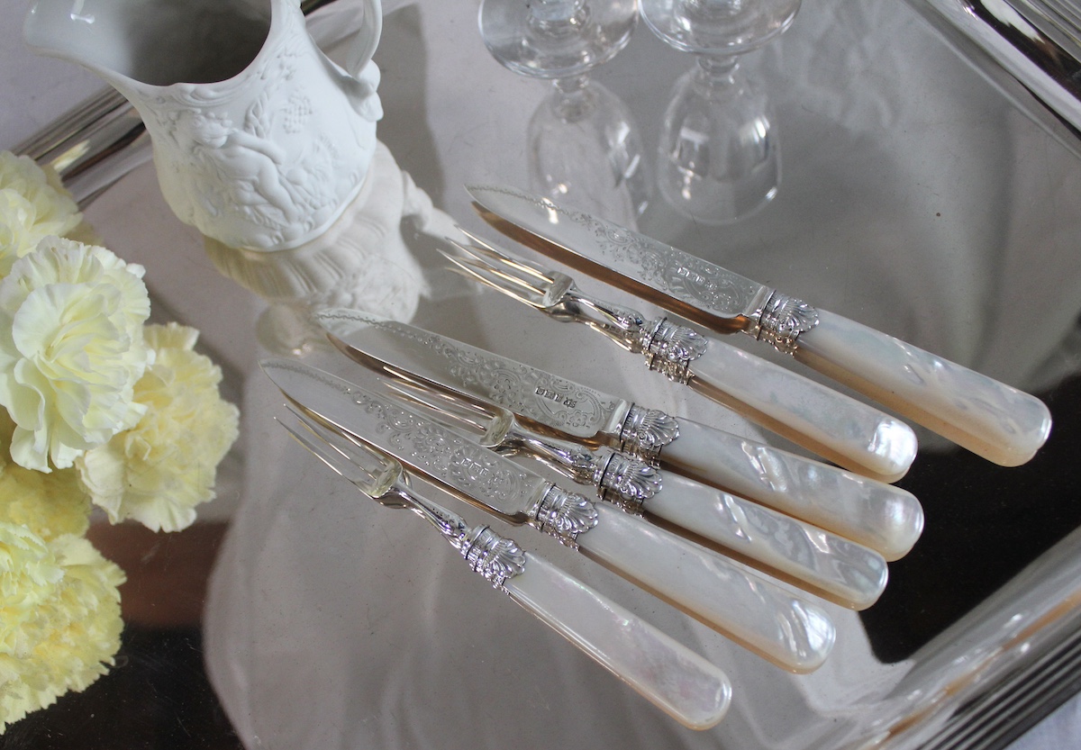 Allen & Darwin】【白蝶貝】ビクトリアンのパストリーセット12本 Allen