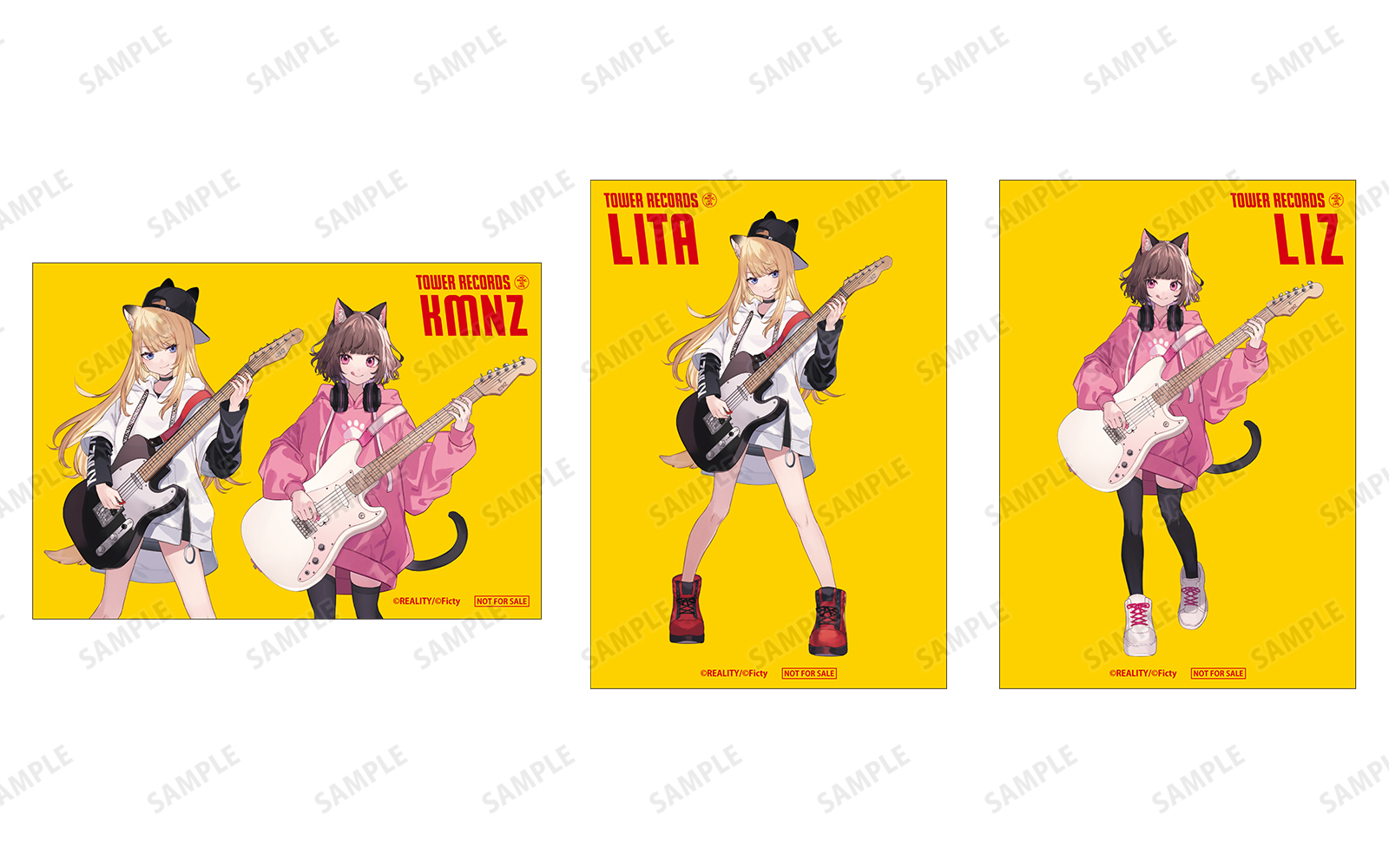 KMNZ 描き下ろしイラスト ギター演奏 ver. プレイマット タワレコ