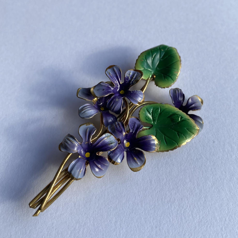 forget me not/わすれなぐさ エナメルトーン ヴィンテージブローチ
