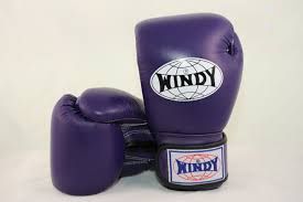 本革製WINDYボクシンググローブ 12oz 紫 キックボクシング 本革製WINDY