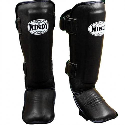 WINDY 16オンスグローブ 黒 紐式 GLOBALレッグガード レガース