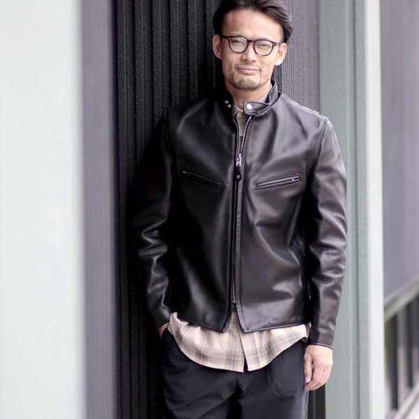 ボアライナー付 schott ショット 641 黒革シングルライダースJKT36