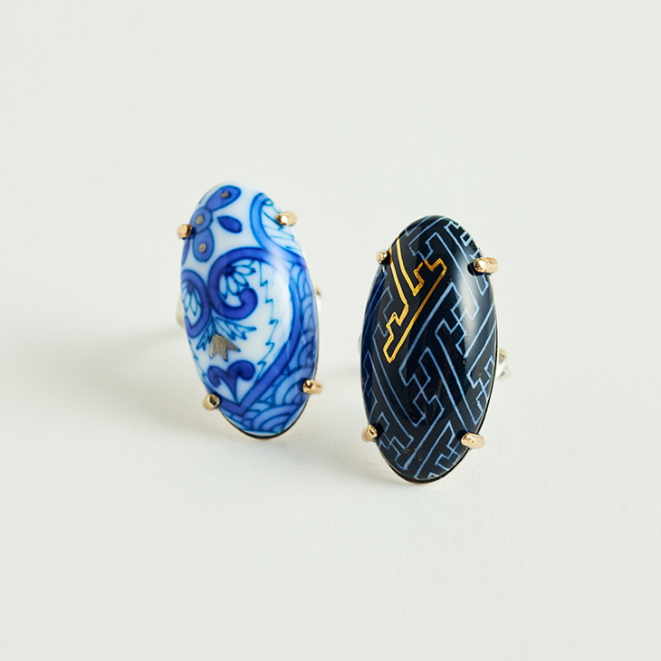 HIZEN jewelry 鍋島焼 オーバル モチーフ リング | ANoTHER IMPERIAL