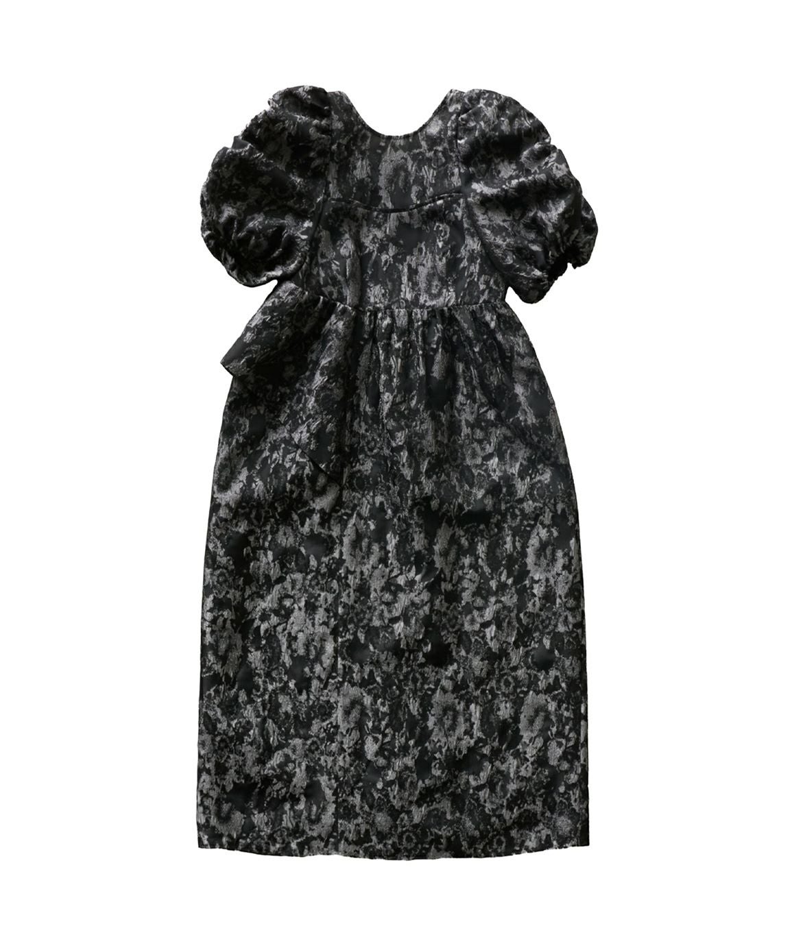 bubble sleeve jacquard dress | ANDRESD