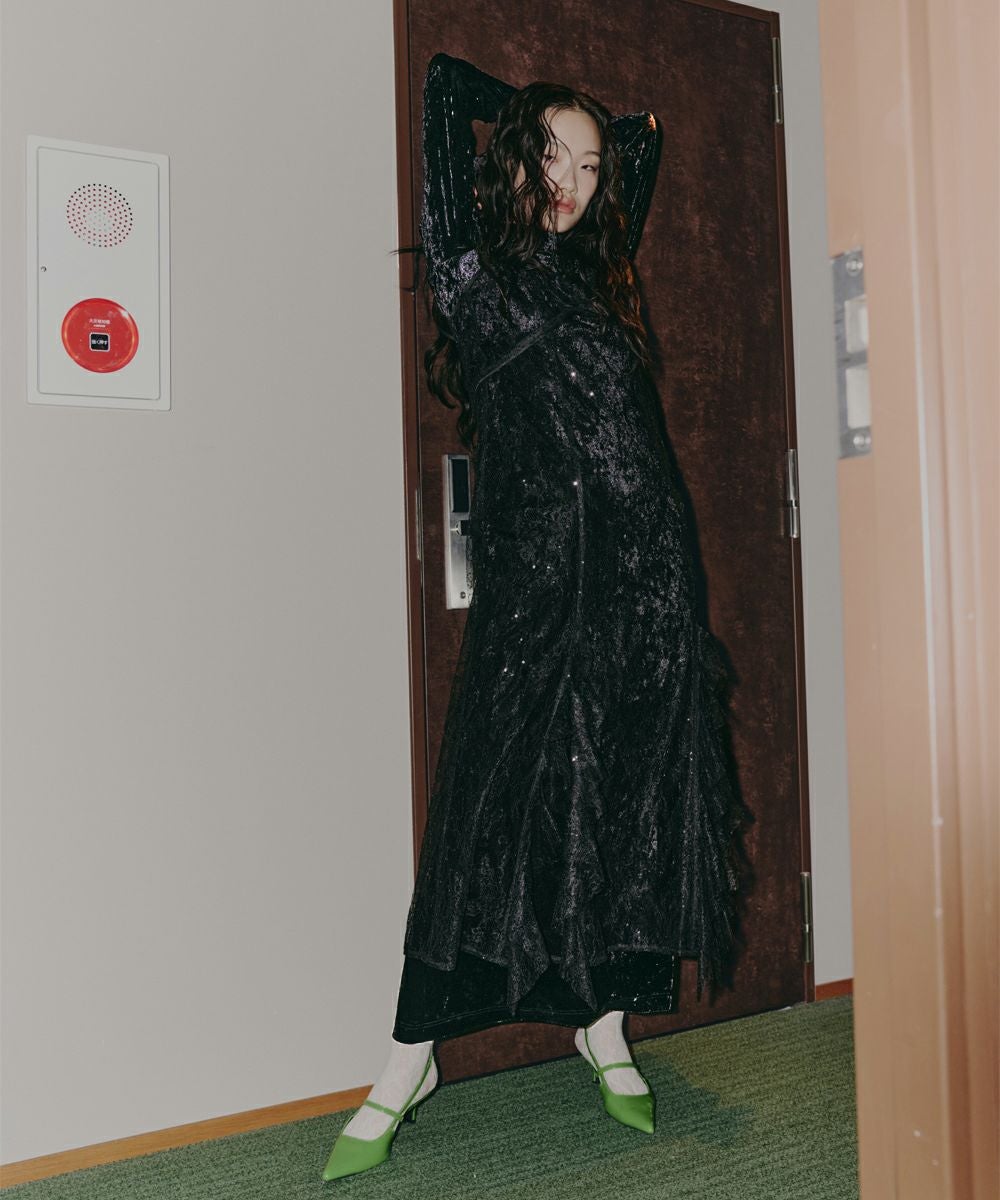 sparkle lace velour dress | ANDRESD