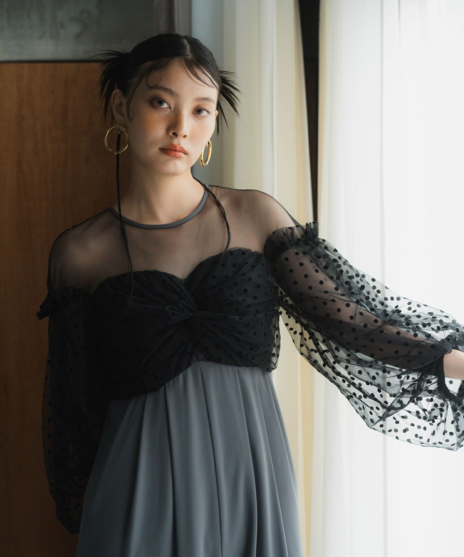 ANDRESD】flocky dot pants dress / ドレス